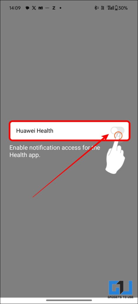 Huawei Health Toggle