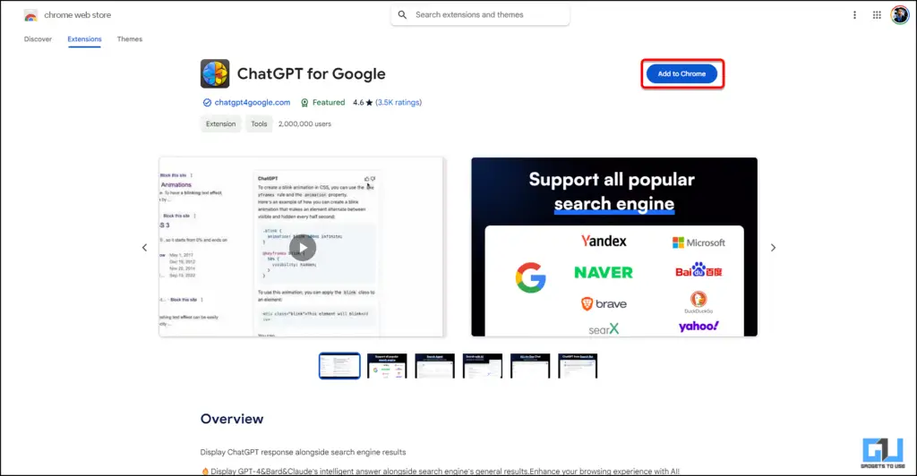 ChatGPT for Google