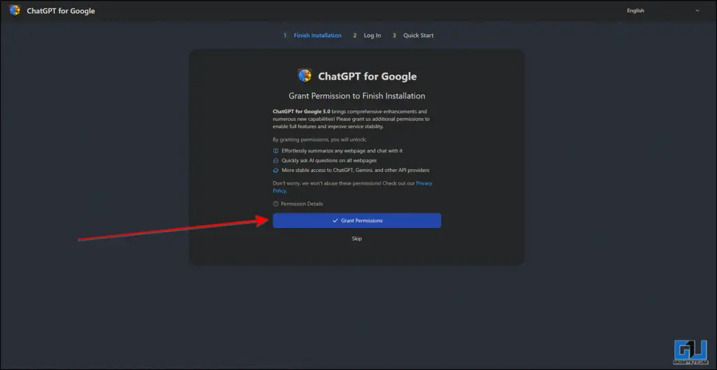 ChatGPT for Google Installation Setup