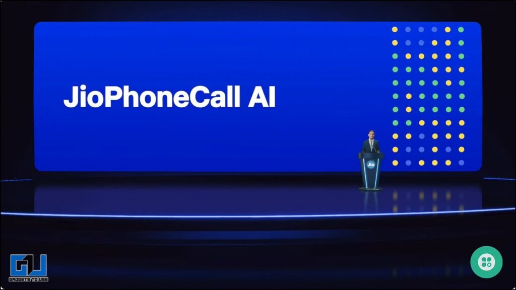 Chamada telefônica Jio AI 1