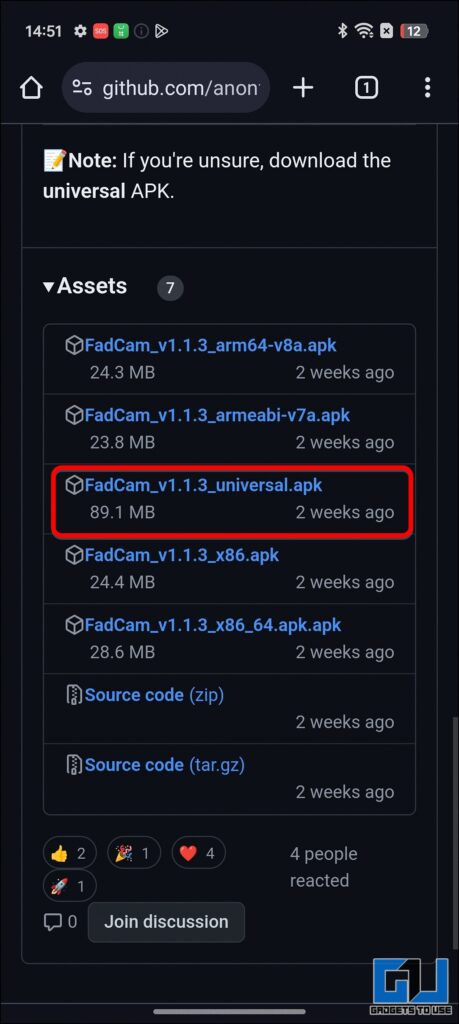 Fadcam apk GitHub