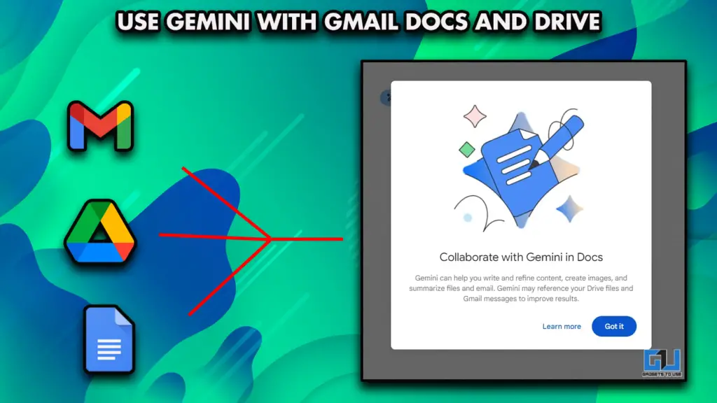 How To Use Gemini With Gmail, Drive and Docs