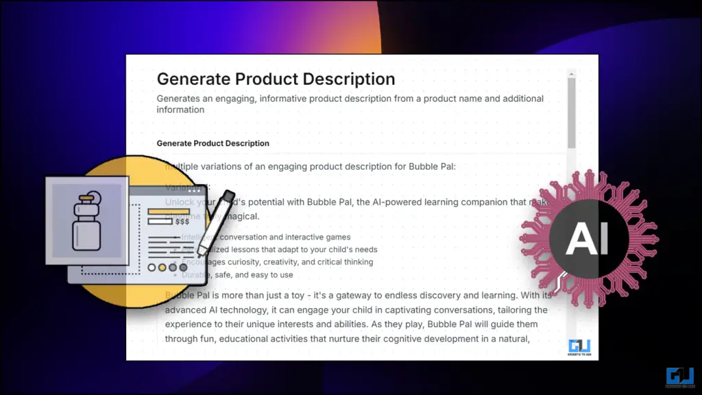 Create Product Description With or Without Image Using AI