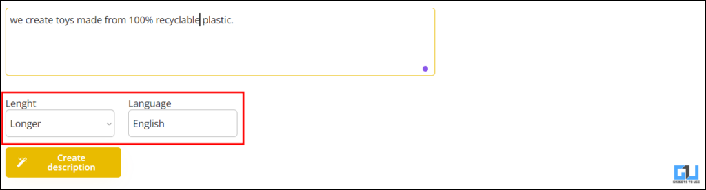 Description-Labs-Length-settings