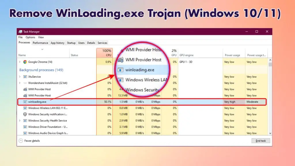 Remover WinLoading.exe Bitcoin Trojan no Windows 10/11