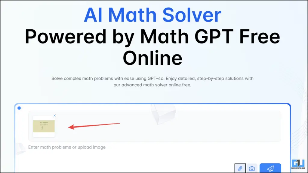 Image Uploaded Mathsolver