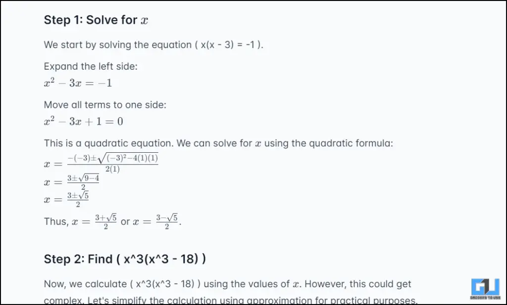 Solution Given in Mathsolver