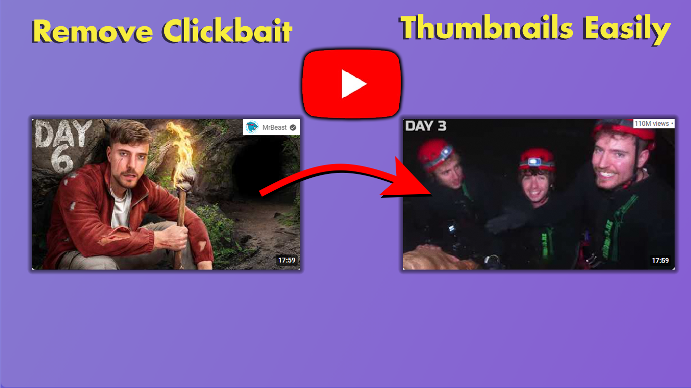 3 formas de eliminar las miniaturas clickbait en Youtube