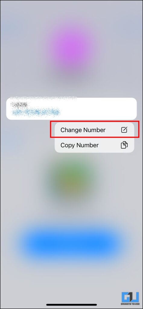 Change Number Option Telegram Pop-Up