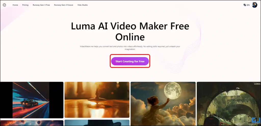 Lumavideomaker home page