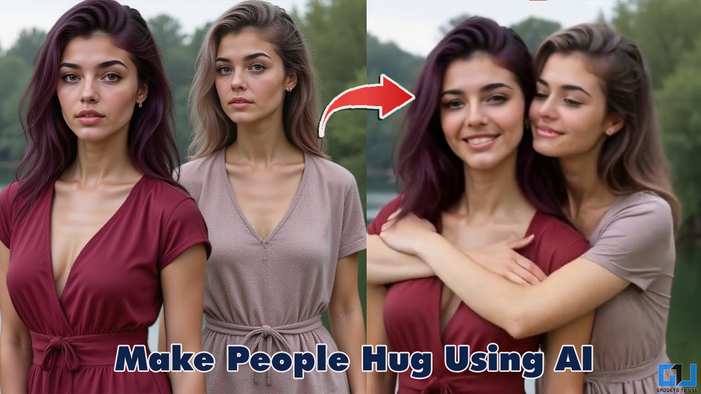 Make people hug using AI