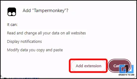 Extensão TamperMonkey 2