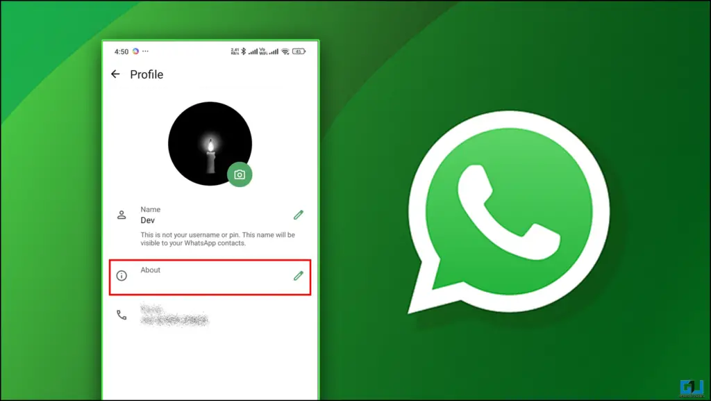 Maneiras de definir o status em branco no WhatsApp