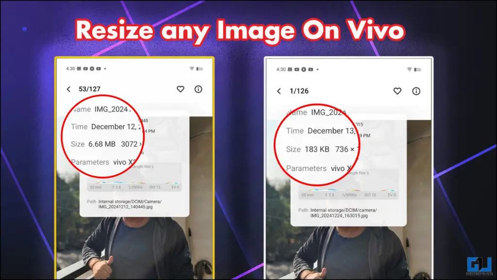 How to Reduce Photo Size, Resolution on Vivo Phones