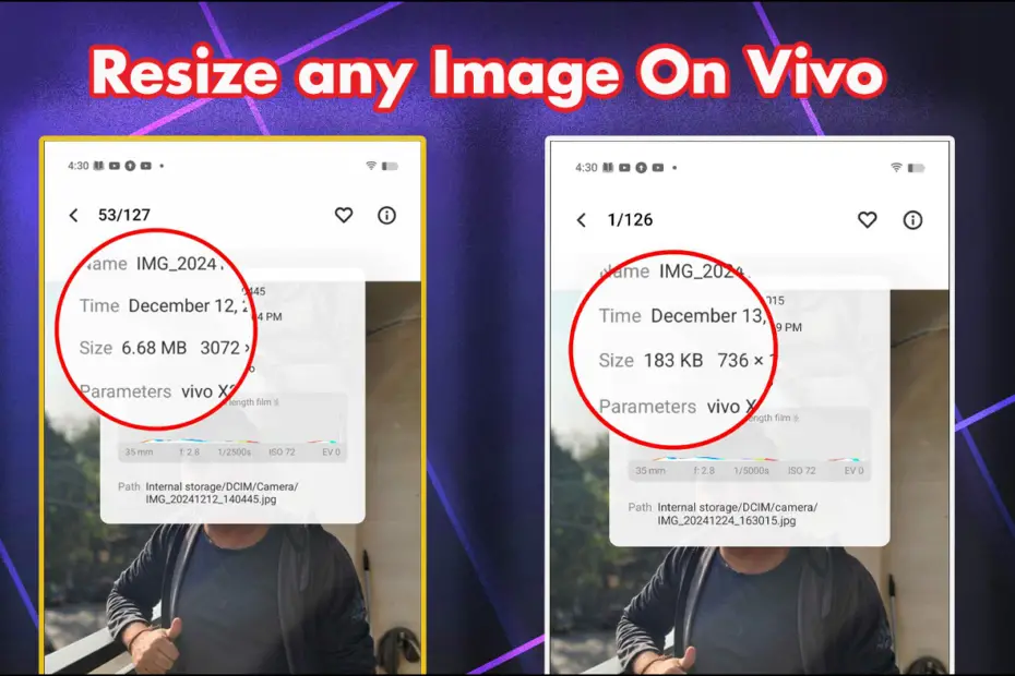 How to Reduce Photo Size, Resolution on Vivo Phones