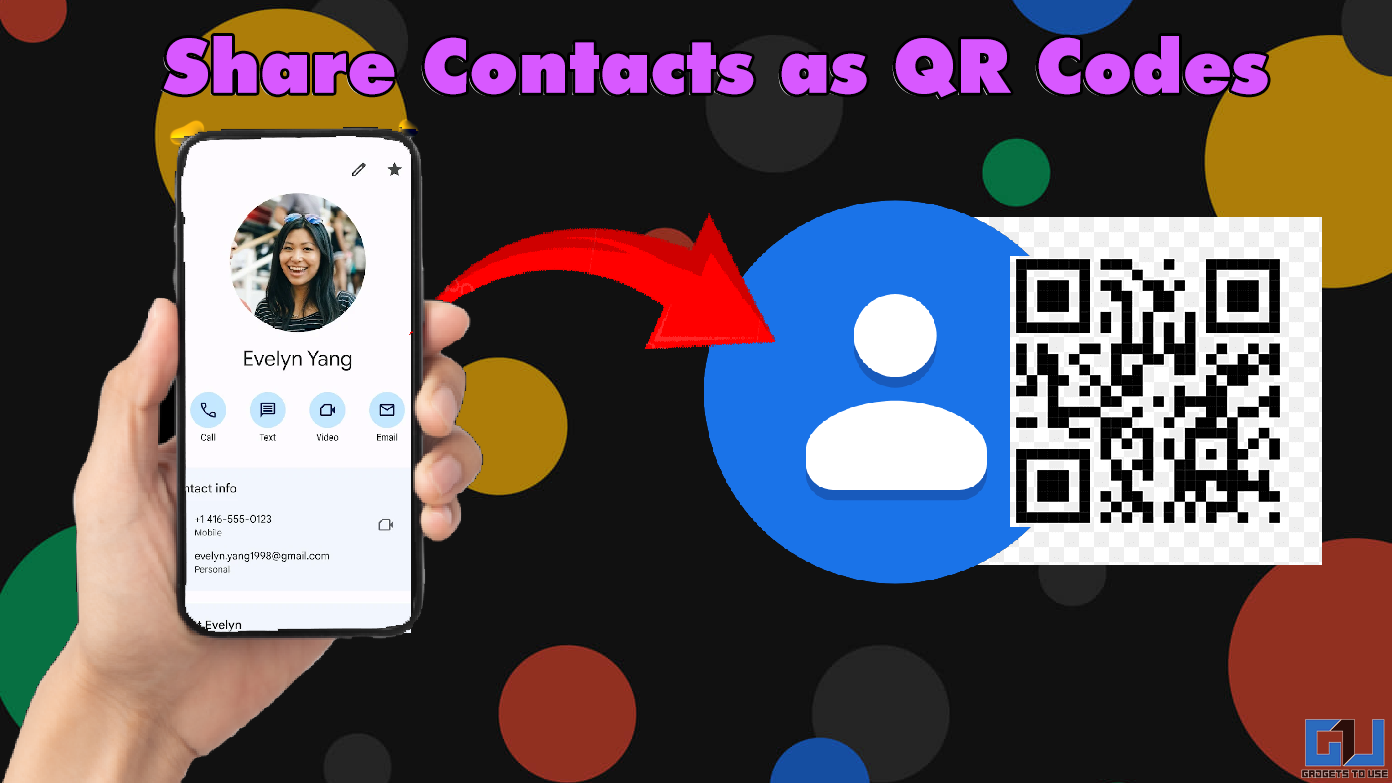 Share contacts as QR Codes