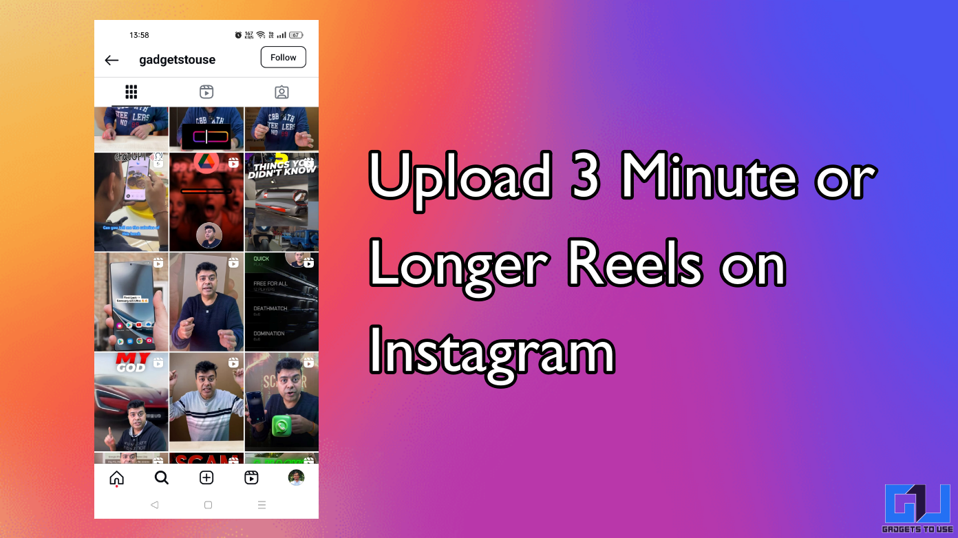 upload 3 minute or longer reels on instagram