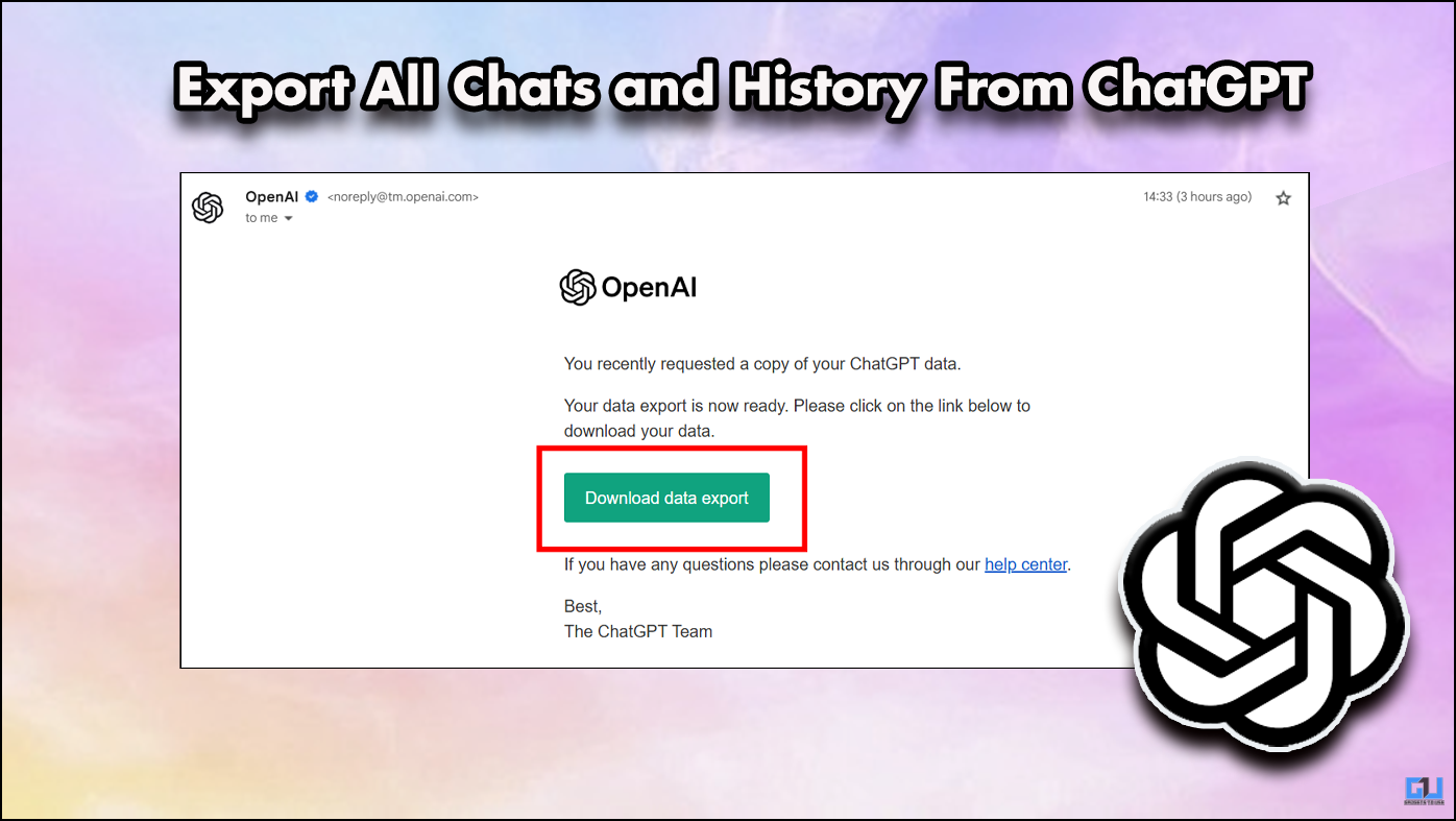 How to Export All Chats and History From ChatGPT