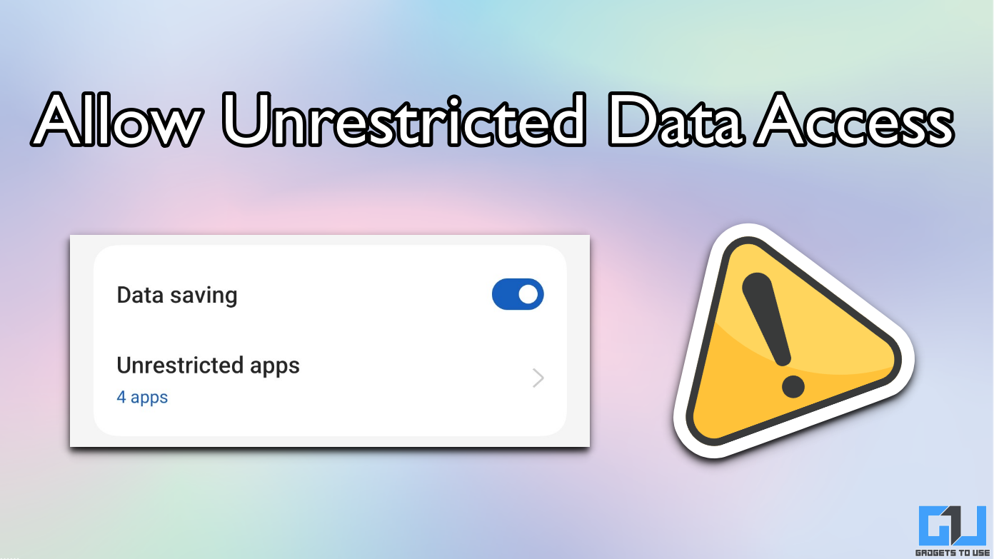 allow unrestricted data access in data saver mode