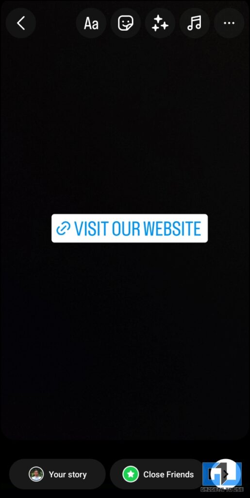 clickable link in instagram story sticker