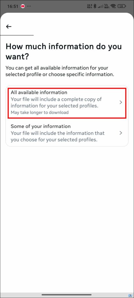 All of your information