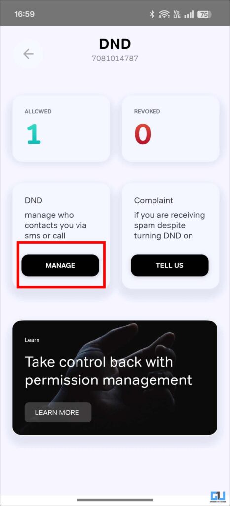 Enable DND Option