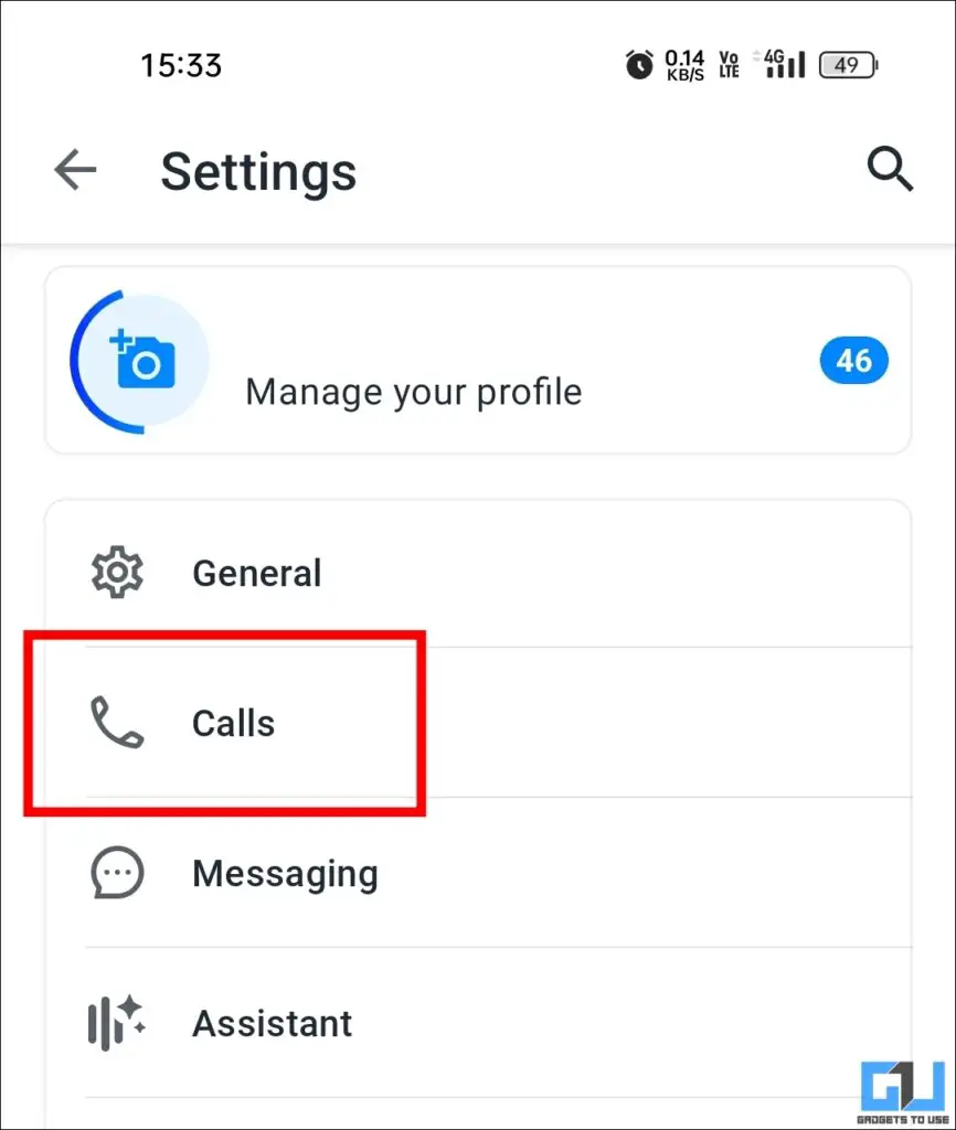 TrueCaller call settings