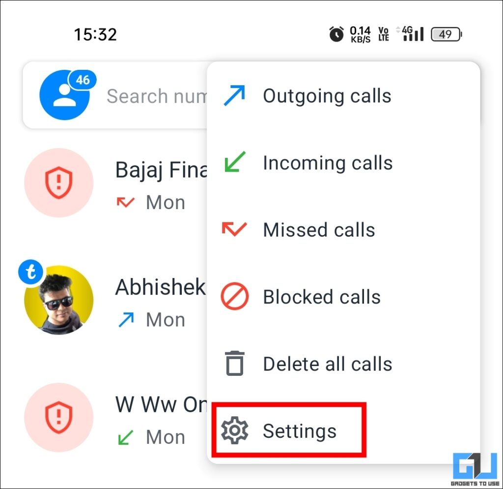 TrueCaller Settings