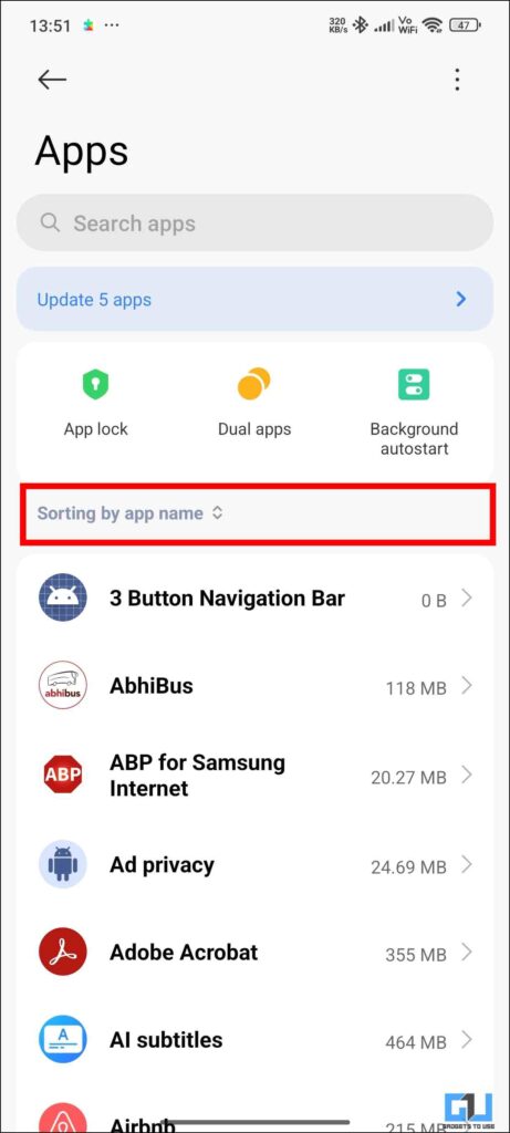 All apps in the app dashboard