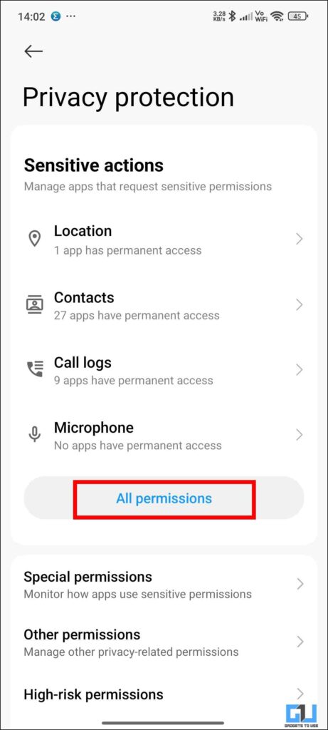 All licenses in Privacy Manager
