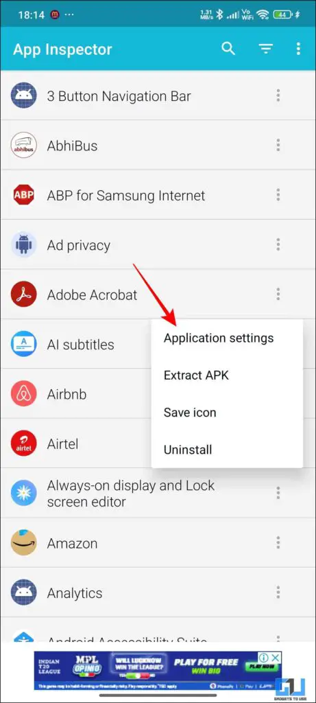 Application Inspector Function