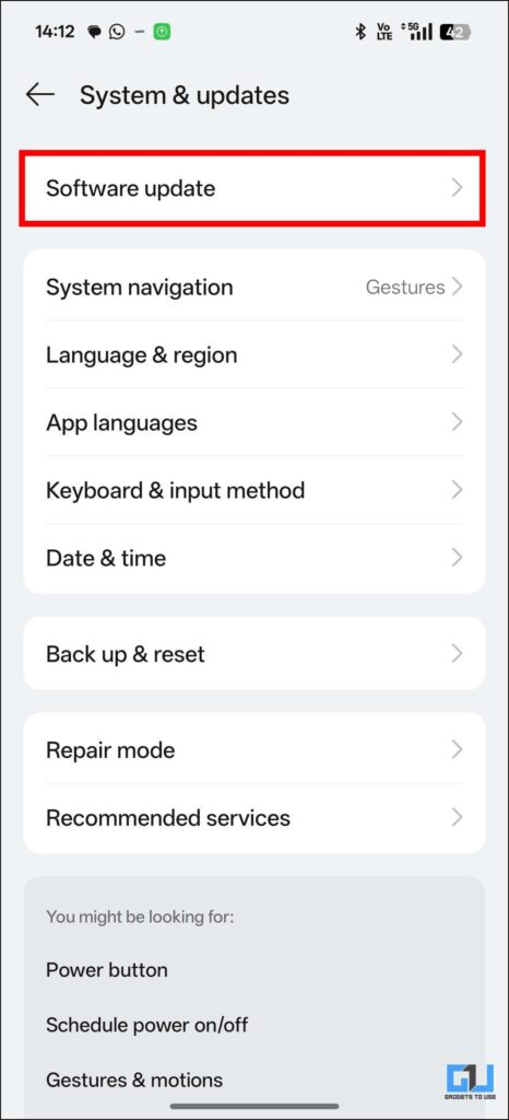 Software Update