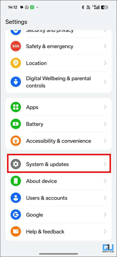 System update