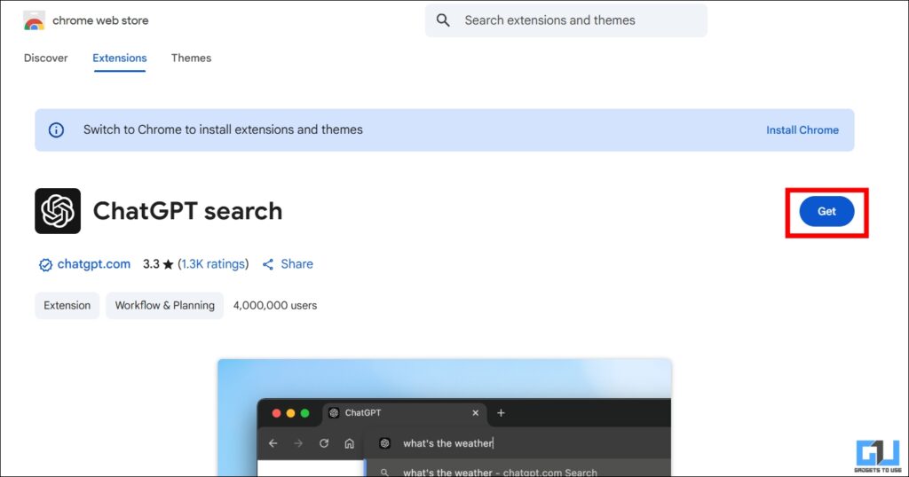 chatgpt search extension