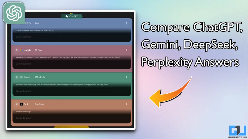 compare chatgpt gemini answers