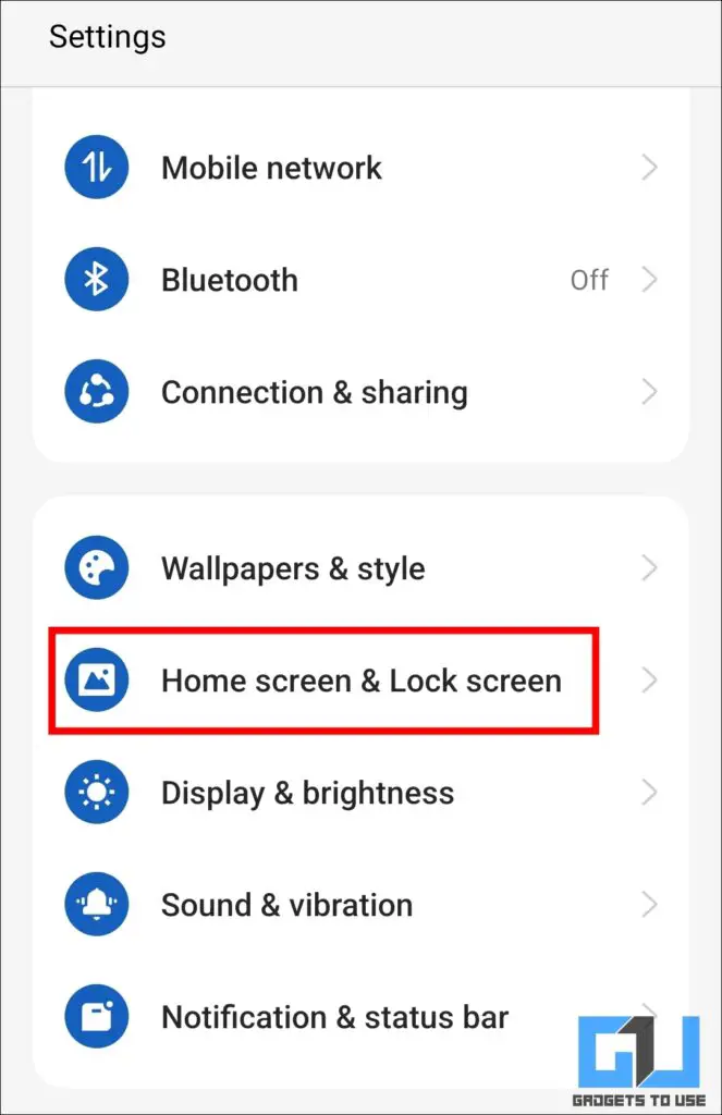 lockscreen settings
