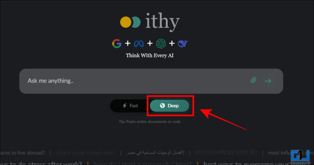 select Deep in Ithy