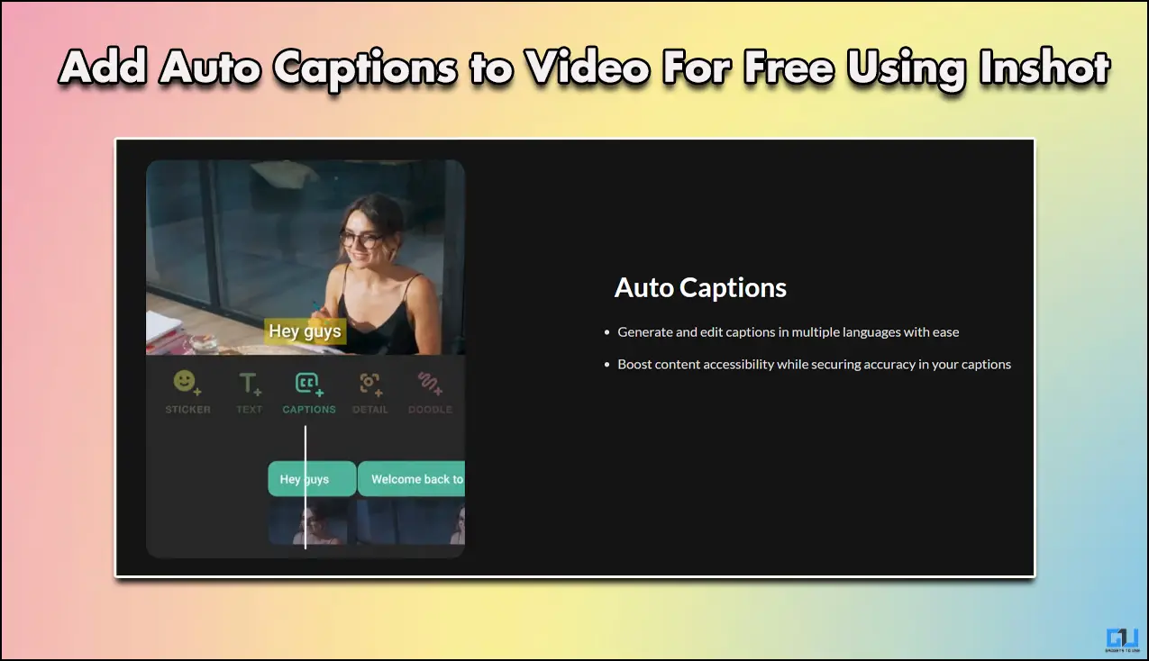 Add Auto Captions to Video For Free Using Inshot