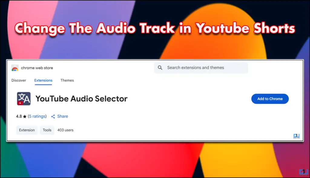 Change The Audio Track in Youtube Shorts