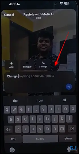 Change option