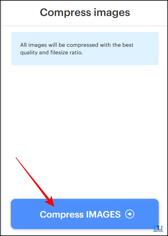 Compress images button