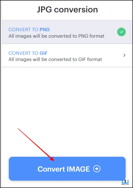 Convert Image Button