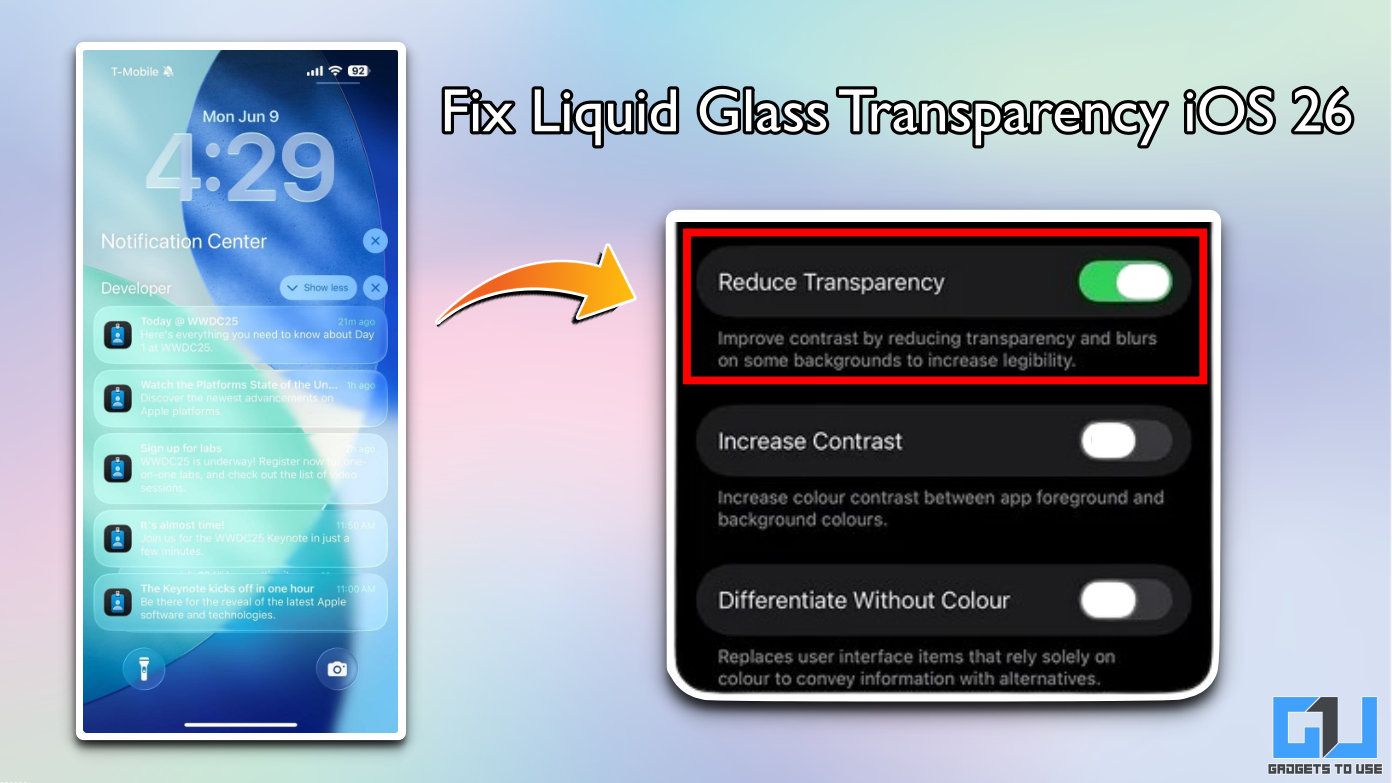 Fix Liquid Glass Transparency iOS 26