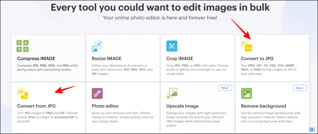 Format change menu