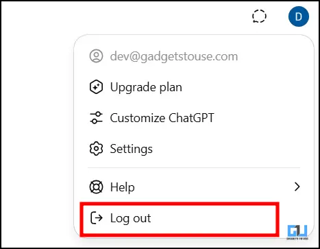 Logout ChatGPT