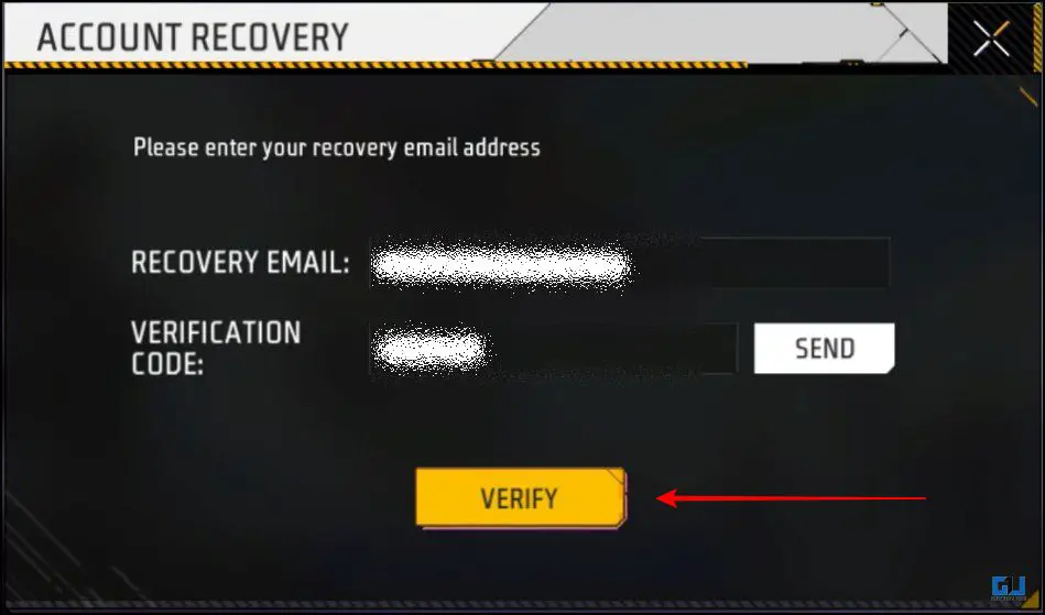 Verify button