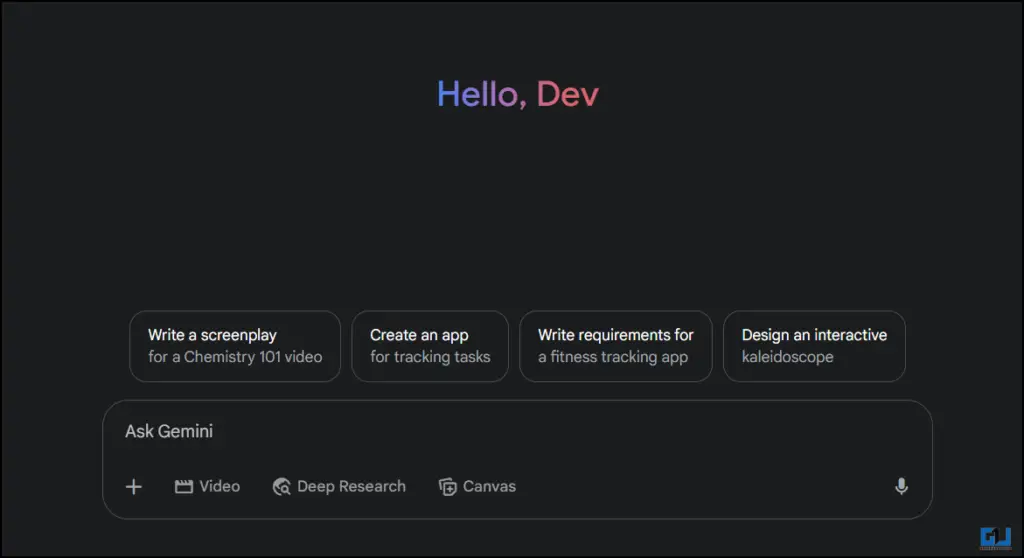 Gemini homepage