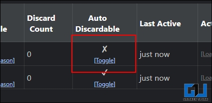 Fix ChatGPT Stop Working After Switching Tabs ensure auto discardable is set to X