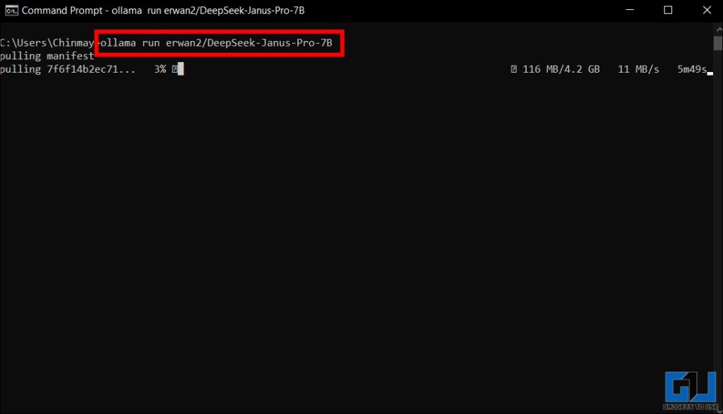 Install DeepSeek Janus Pro 7b in Ollama