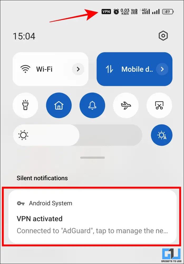 vpn symbol android